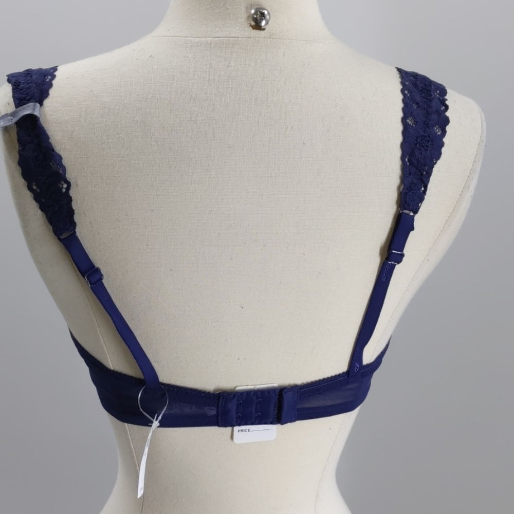 Aerie navy blue wireless bra w lace straps-sz 34C - Picture 5 of 7